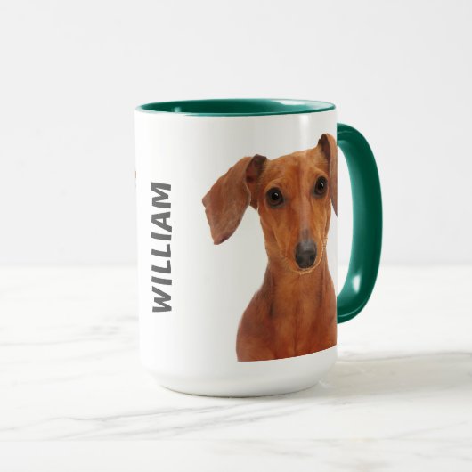 Dachshund Mug personnalisée (Devant droit)