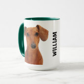 Dachshund Mug personnalisée (Devant gauche)