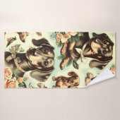 Dachshund Naadloos schilderen Badhanddoek (Badhanddoek)