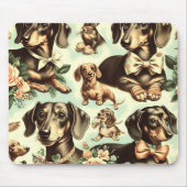  Dachshund Naadloos schilderen Muismat (Voorkant)