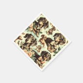  Dachshund Naadloos schilderen Servet (Hoek)