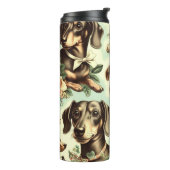  Dachshund Naadloos schilderen Thermosbeker (Gedraaid links)