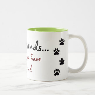 Dachshund...niemand kan er maar één hebben. Koffie Tweekleurige Koffiemok
