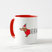 Dachshund Noël 11 oz Mug à deux tons (Devant gauche)