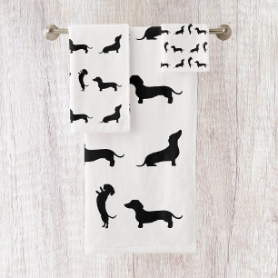 Dachshund noir et blanc