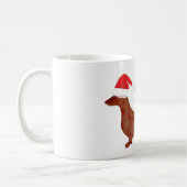 Dachshund Nouvel An Mug Personnalisé (Gauche)