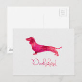 Dachshund - Ontwerp van Waterverf Briefkaart (Voorkant / Achterkant)