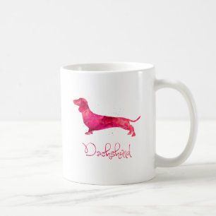 Dachshund - Ontwerp van Waterverf Koffiemok