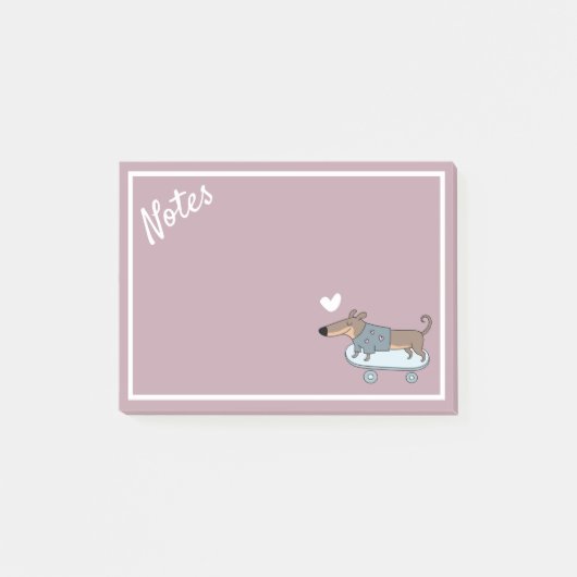 Dachshund op skateboard Post-it Notes (Voorkant)