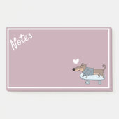 Dachshund op skateboard Post-it Notes (Voorkant)
