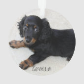Dachshund Ornement de Noël acrylique Ajouter photo (dos)