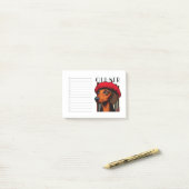 Dachshund Oui-Ner Takenlijst Post-it® Notes (Op bureau)
