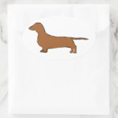 dachshund ovale sticker (Tas)