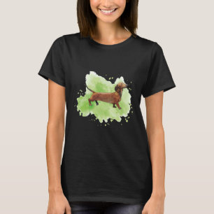 Dachshund over Green T-shirt
