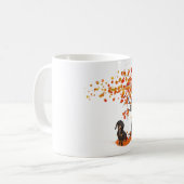 Dachshund Owl and Herfst Tree Dachshund Lover Autu Koffiemok (Voorkant links)