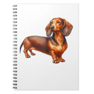 Dachshund Painting - Weiner Dog Waterverf Paintin Notitieboek