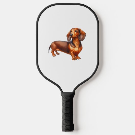 Dachshund Painting - Weiner Dog Waterverf Paintin Pickleball Paddle (Voorkant)
