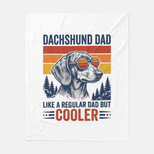 Dachshund Papa Als een Gewone Papa Maar Koeler T-s Fleece Deken