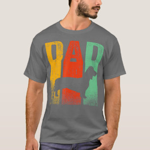 Dachshund Papa Retro Gift Hondeneigenaar Pet T-shirt