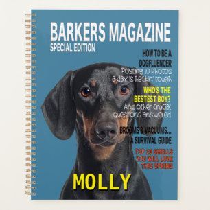Dachshund Parody Magazine Hoesje Planner