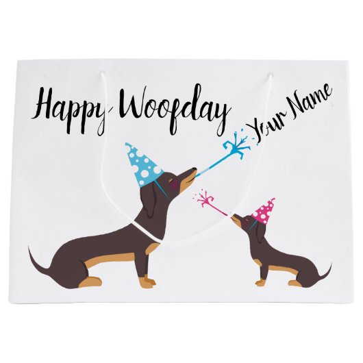 Dachshund Party Groot Cadeauzakje (Voorkant)
