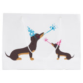 Dachshund Party Groot Cadeauzakje (Achterkant)