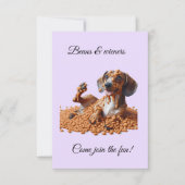 Dachshund Party Kaart (Voorkant)