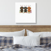 Dachshund Pasen T-Shirt Canvas Afdruk (Insitu (Slaapkamer))