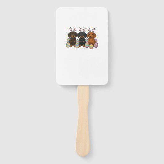 Dachshund Pasen T-Shirt Handwaaier (Voorkant)