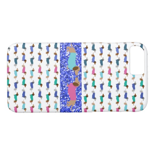 Dachshund Pastel Case-Mate iPhone Case (Achterkant (Horizontaal))
