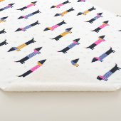 Dachshund Patroon Hondenliefhebber Custom Sherpa Deken (3/4)