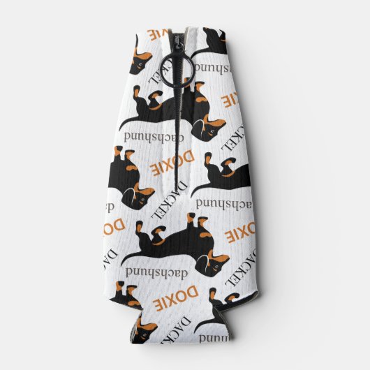 Dachshund Pattern Flesjeskoeler (Achterkant)