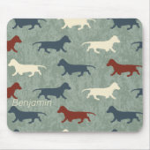 Dachshund Pattern - Gepersonaliseerd Muismat (Voorkant)