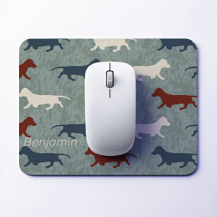 Dachshund Pattern - Gepersonaliseerd Muismat