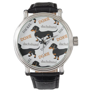 Dachshund Pattern Horloge