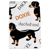 Dachshund Pattern Medium Cadeauzakje (Voorkant)