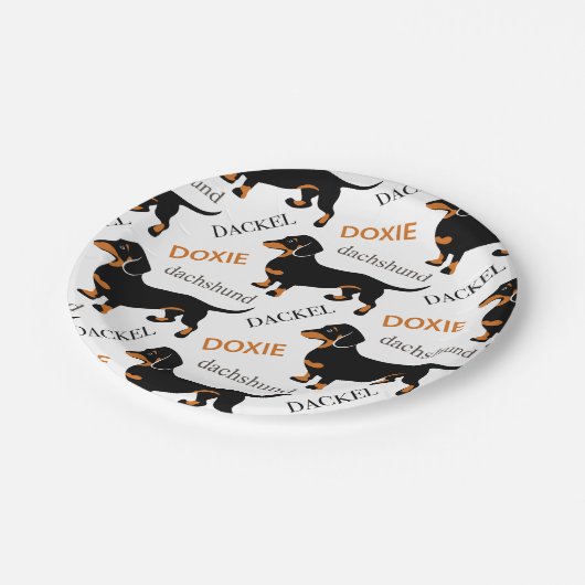 Dachshund Pattern Papieren Bordje (Gekanteld)