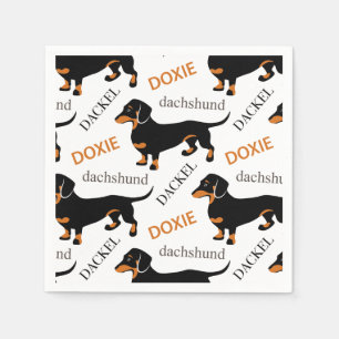 Dachshund Pattern Servetten