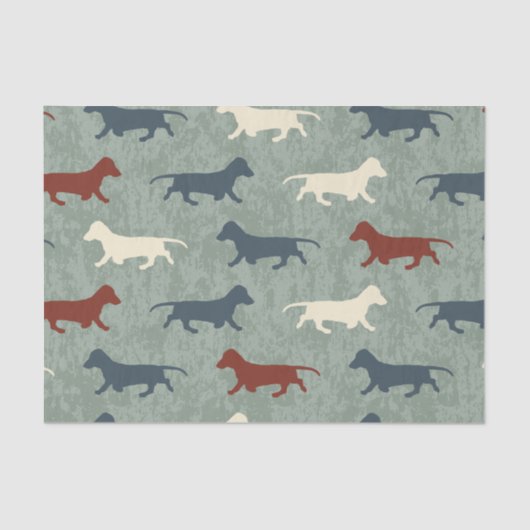 Dachshund Pattern Tissuepapier (Voorkant)