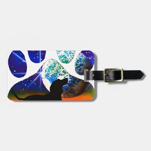 Dachshund Paw Bagagelabel (Voorkant horizontaal)