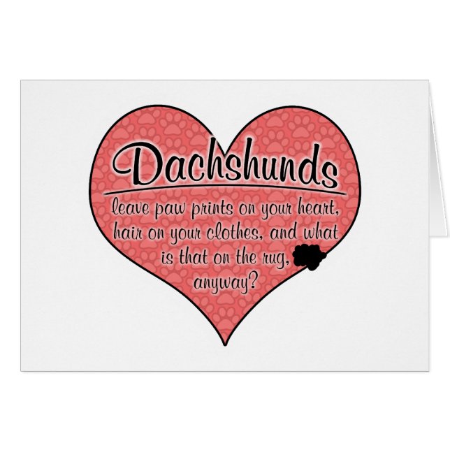 Dachshund Paw Prints Dog Humor (Voorkant Horizontaal)
