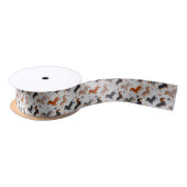 Dachshund Paws en Botten Pattern Grey Lint (Spoel)