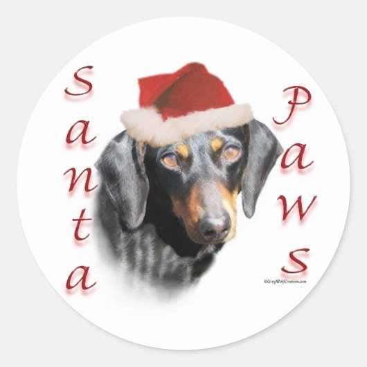 Dachshund Paws (gladde) Stickers (Voorkant)