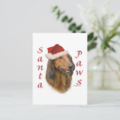 Dachshund Paws - Longhair Briefkaart (Staand voorkant)