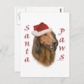 Dachshund Paws - Longhair Briefkaart (Voorkant / Achterkant)