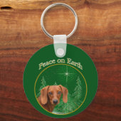 Dachshund Peace Sleutelhanger (Voorkant)