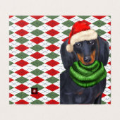 Dachshund Père Noël avec carte de vacances séjours (Outside Unfolded)