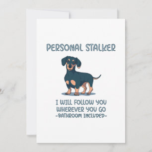 Dachshund Personal Stalker Bedankkaart