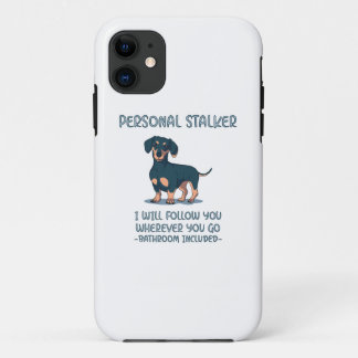 Dachshund Personal Stalker iPhone 11 Hoesje