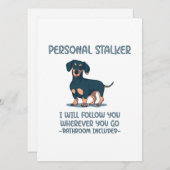 Dachshund Personal Stalker Feestdagenkaart (Voorkant / Achterkant)